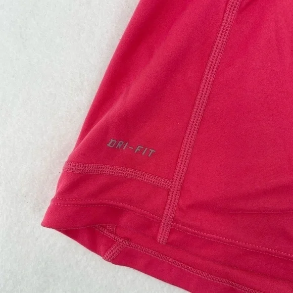 NIKE Women’s Dri-Fit Running Short Sleeved Athletic T-Shirt Pink size: Medium - Picture 3 of 8